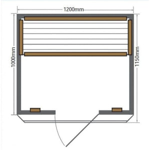 SunRay Sauna 2 Person Hemlock Sauna w/Ceramic Heaters - HL200C Evansport