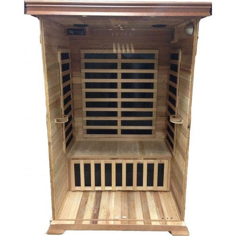 Image of SunRay Sauna 1 Person Cedar Sauna w/Carbon Heaters - HL100K Sedona