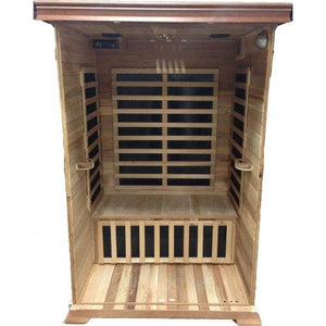 SunRay Sauna 1 Person Cedar Sauna w/Carbon Heaters - HL100K Sedona