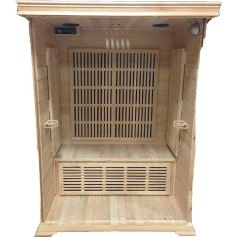 Image of SunRay Sauna 2 Person Cedar Sauna w/Carbon Heaters/Vertical Heater Panels - HL200K1 Cordova