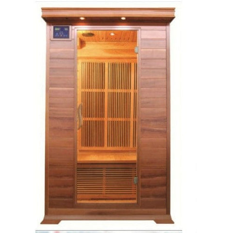 Image of SunRay Sauna 2 Person Cedar Sauna w/Carbon Heaters/Vertical Heater Panels - HL200K1 Cordova