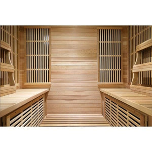 SunRay Sauna 4 Person Cedar Sauna w/Carbon Heaters/Side Bench Seating - HL400KS Roslyn