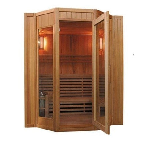 Image of SunRay Sauna 4 Person Traditional Sauna - HL400SN Tiburon