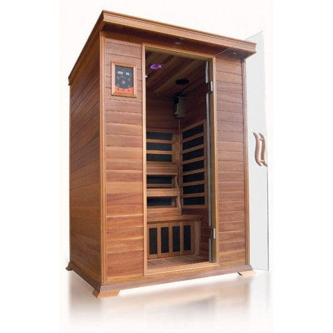 Image of SunRay Sauna 2 Person Cedar Sauna w/Carbon Heaters - HL200K Sierra