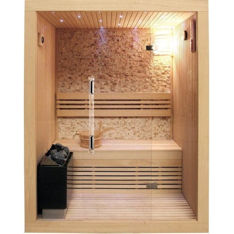 Image of SunRay Sauna 2 Person Luxury Traditional Sauna - Rockledge 200LX