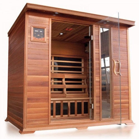 Image of SunRay Sauna 3 Person Cedar Sauna w/Carbon Heaters - HL300K Savannah